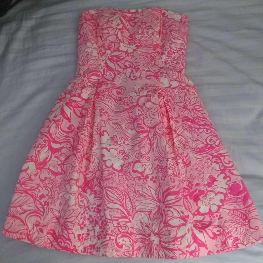 Lillly Pulitzer strapless dress 0